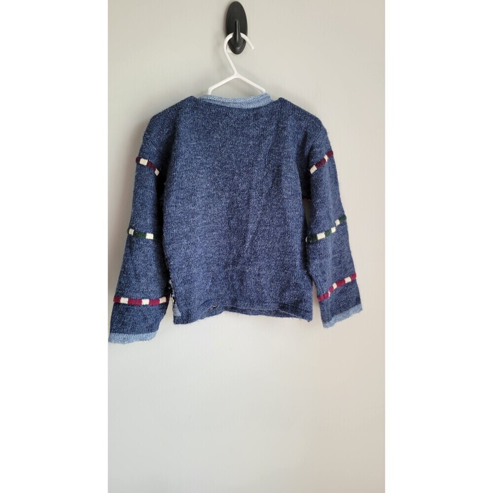 Vintage Mickey & Minnie Mouse Disney Knit Sweater L USA Made 90s Patchwork - Picture 5 of 6